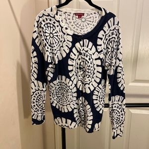 Medallion print cardigan